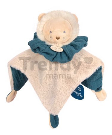 Plyšový lev na maznanie Doudou Boule 3v1 Doudou et Compagnie zelený 25 cm od 0 mes