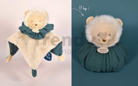 Plyšový lev na maznanie Doudou Boule 3v1 Doudou et Compagnie zelený 25 cm od 0 mes