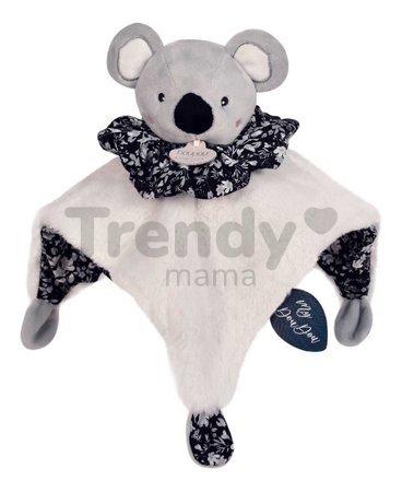 Plyšová koala na maznanie Doudou Boule 3v1 Doudou et Compagnie sivá 25 cm od 0 mes