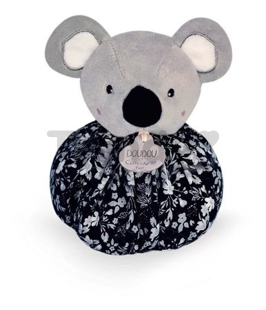 Plyšová koala na maznanie Doudou Boule 3v1 Doudou et Compagnie sivá 25 cm od 0 mes