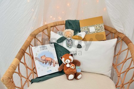 Plyšová panda s mláďatkom Red Panda Unicef Collection Doudou et Compagnie v darčekovom balení červená 25 cm od 0 mes