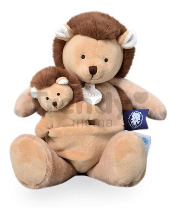 Plyšový ježko s mláďatkom Hedgehog Unicef Collection Doudou et Compagnie v darčekovom balení hnedý 25 cm od 0 mes