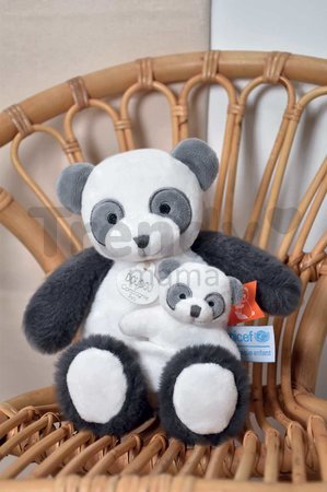 Plyšová panda s mláďatkom Panda Unicef Collection Doudou et Compagnie v darčekovom balení biela 25 cm od 0 mes