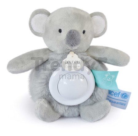 Plyšová koala so svetlom Koala Nightlight Unicef Collection Doudou et Compagnie v darčekovom balení sivá 15 cm od 0 mes