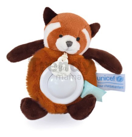 Plyšová panda so svetlom Red Panda Nightlight Unicef Collection Doudou et Compagnie v darčekovom balení červená 15 cm od 0 mes