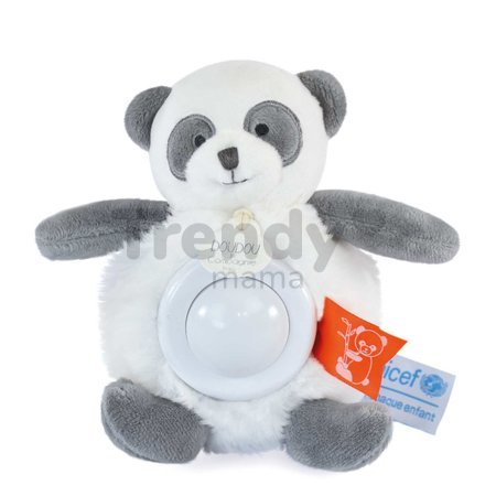 Plyšová panda so svetlom Panda Nightlight Unicef Collection Doudou et Compagnie v darčekovom balení biela 15 cm od 0 mes