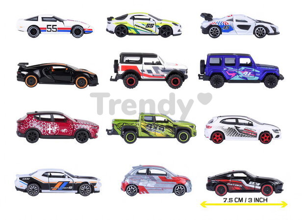 Autíčko pretekárske Racing Car Majorette so zberateľskou kartičkou 7,5 cm dĺžka rôzne druhy