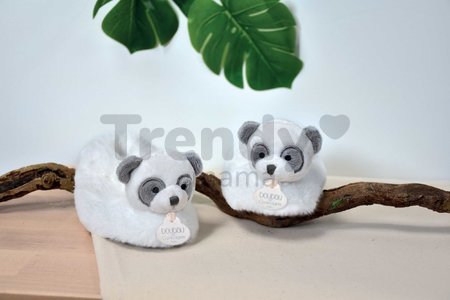 Papučky pre bábätko Panda Booties Unicef Collection Doudou et Compagnie v darčekovom balení biele 0-6 mes