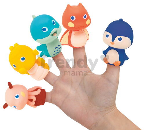 Knižka do vane s maňuškami na prsty Book & Puppets Ludi 5 maňušiek od 10 mes LU40018