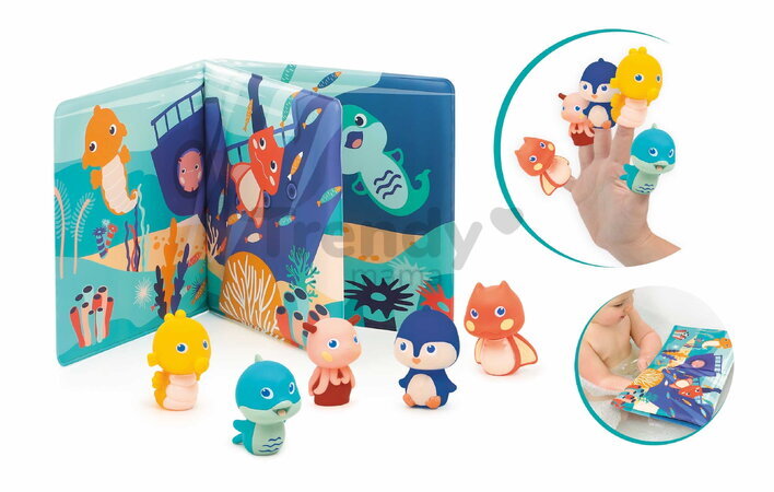 Knižka do vane s maňuškami na prsty Book & Puppets Ludi 5 maňušiek od 10 mes LU40018