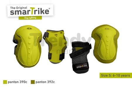 Chrániče Safety Gear set S smarTrike na kolená a zápästia z ergonomického plastu zelené od 6 rokov