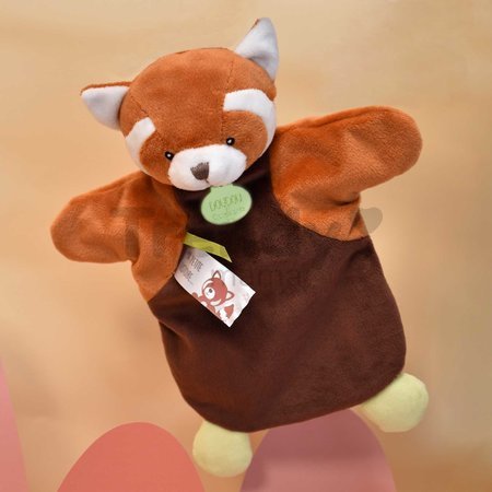 Plyšová panda na bábkové divadlo Red Panda Hand Puppet Doudou et Compagnie červená 25 cm od 0 mes