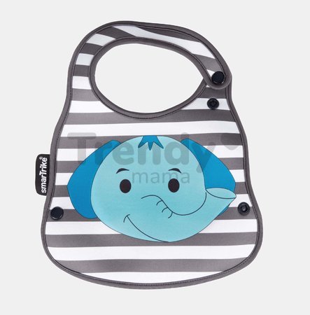 Podbradník pre deti a držiak na fľašku Slon Baby Bib & Bottle Holder toTs-smarTrike modrý od 0 mes