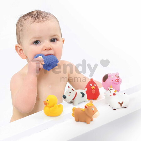 Hračky do vane Farma Farm Bath Toys Ludi striekacie 7 kusov od 10 mes LU40065