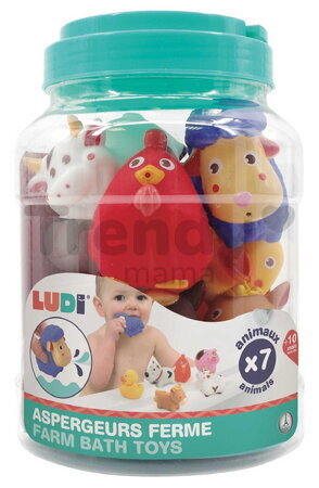 Hračky do vane Farma Farm Bath Toys Ludi striekacie 7 kusov od 10 mes LU40065