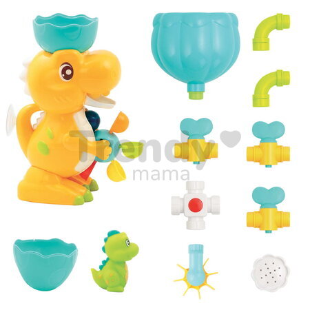 Vodný mlynček do vane Dinosaurus Set Bath Duo Ludi s potrubím od 10 mes LU40071