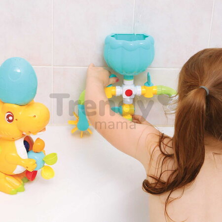 Vodný mlynček do vane Dinosaurus Set Bath Duo Ludi s potrubím od 10 mes LU40071