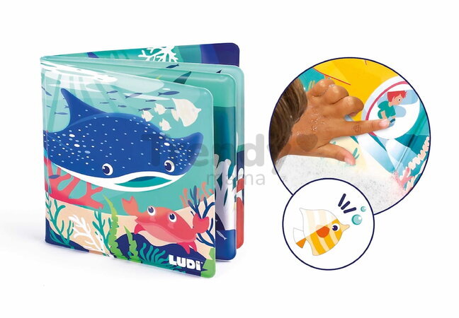 Knižka do vane Magic Bath Book Ludi s miznúcimi obrázkami od 10 mes