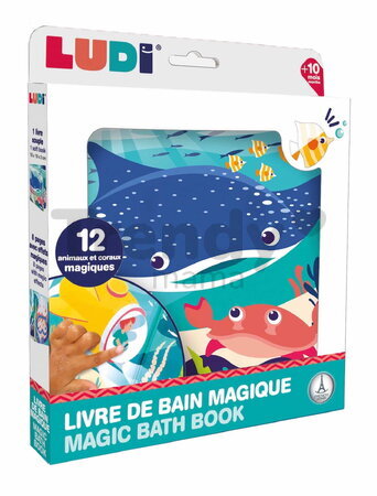 Knižka do vane Magic Bath Book Ludi s miznúcimi obrázkami od 10 mes