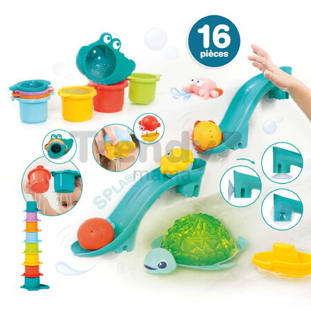 Veľká sada hračiek do vane Korytnačka Set Bath Toys Ludi s aktivitami 16 dielov od 10 mes LU40090