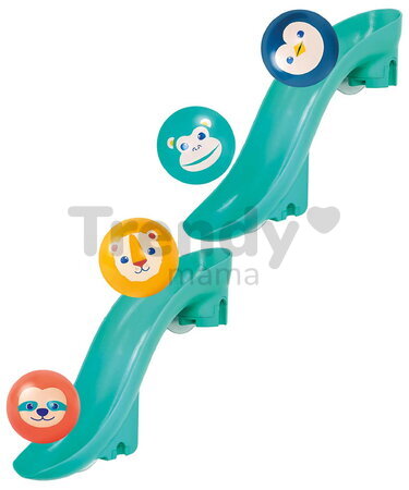 Hračka do vane Tobogán Water Slides Ludi modulárna 2 šmykľavky a 4 loptičky od 10 mes LU40093