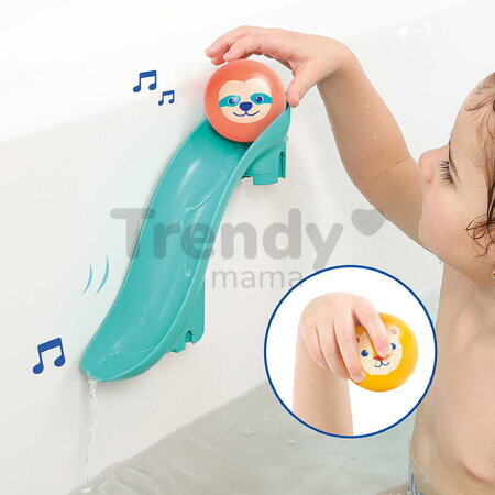 Hračka do vane Tobogán Water Slides Ludi modulárna 2 šmykľavky a 4 loptičky od 10 mes LU40093