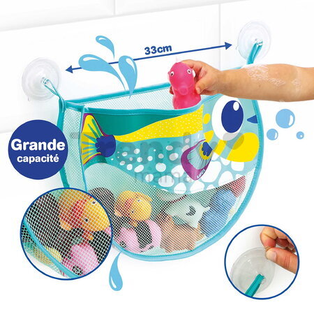 Kôš na hračky do kúpeľne Ryba Bath Net XXL Ludi s prísavkami od 0 mes LU40094