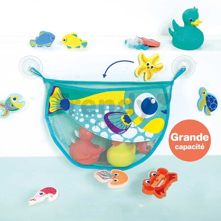 Kôš na hračky do kúpeľne Ryba Bath Net XXL Ludi s prísavkami od 0 mes LU40094