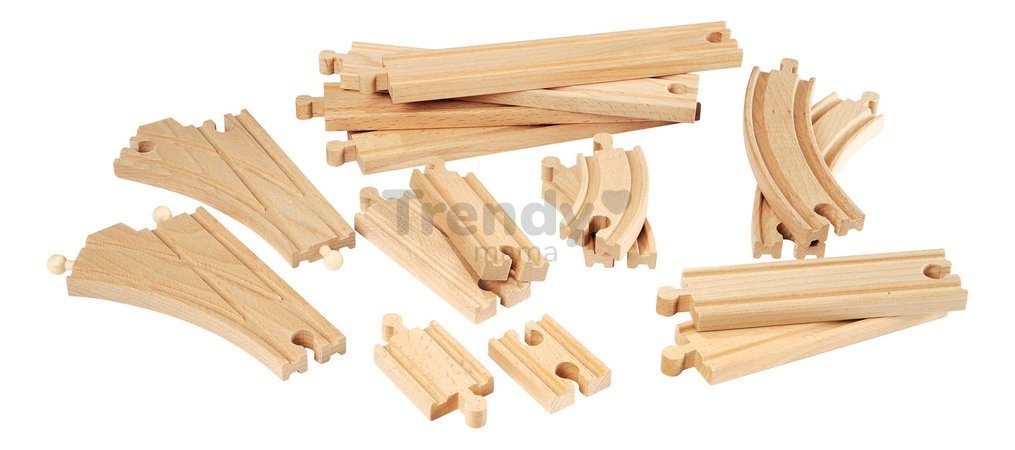 Náhradné diely pre vláčikodráhu Pokročilá sada Intermediate Expansion Pack BRIO 16 dielov koľajníc od 3 rokov BRIO4029