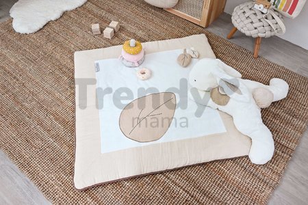 Textilná podložka na hranie Happy Wild Doudou et Compagnie hnedá 100*100 cm od 0 mes
