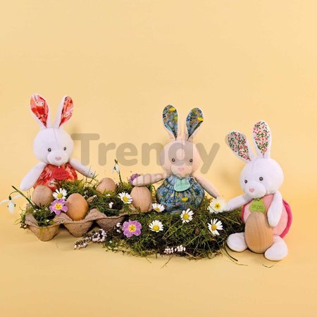 Plyšový zajačik Lapin Pop-up Doudou et Compagnie rôzne farby 20 cm od 0 mes