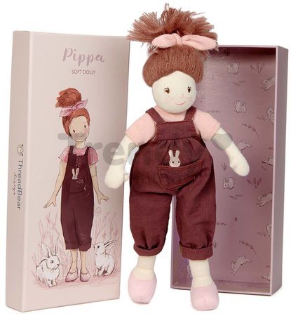 Bábika handrová Pippa Rag Doll ThreadBear 25 cm z jemnej mäkkej bavlny v darčekovom balení