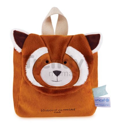 Plyšový batoh Red Panda Backpack Unicef Collection Doudou et Compagnie hnedý od 18 mes