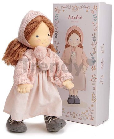 Bábika handrová Liselie Doll ThreadBear 36 cm z jemnej mäkkej bavlny s čepcom v darčekovom balení