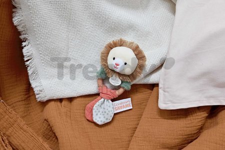 Plyšový lev s hrkálkou Couleurs Savane Doudou et Compagnie 15 cm od 0 mes