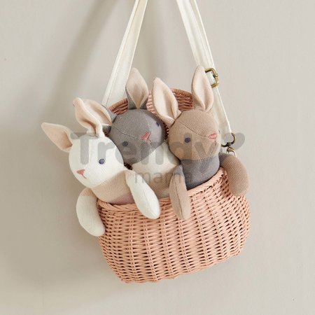 Bábika pletená zajačik Baby Threads Cream Bunny ThreadBear 35 cm krémový z jemnej mäkkej bavlny od 0 mes