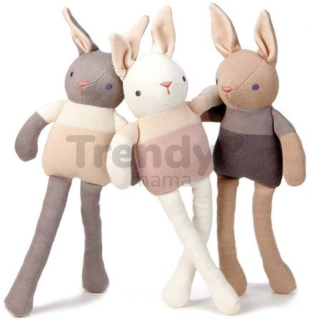 Bábika pletená zajačik Baby Threads Taupe Bunny ThreadBear 35 cm hnedý z jemnej mäkkej bavlny od 0 mes