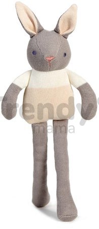 Bábika pletená zajačik Baby Threads Grey Bunny ThreadBear 35 cm sivý z jemnej mäkkej bavlny od 0 mes