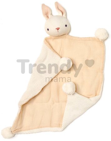 Bábiky pletené zajačiky Baby Threads Cream Bunny Gift Set ThreadBear krémové z jemnej mäkkej bavlny v darčekovom balení od 0 mes