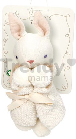 Bábiky pletené zajačiky Baby Threads Cream Bunny Gift Set ThreadBear krémové z jemnej mäkkej bavlny v darčekovom balení od 0 mes