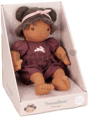 Bábika handrová Baby Lola Doll ThreadBear 35 cm z jemnej mäkkej bavlny s odnímateľnou plienkou