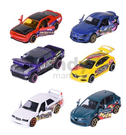 Autíčko Graffiti Premium Majorette kovové s odpružením 6 rôznych druhov dĺžka 7,5 cm