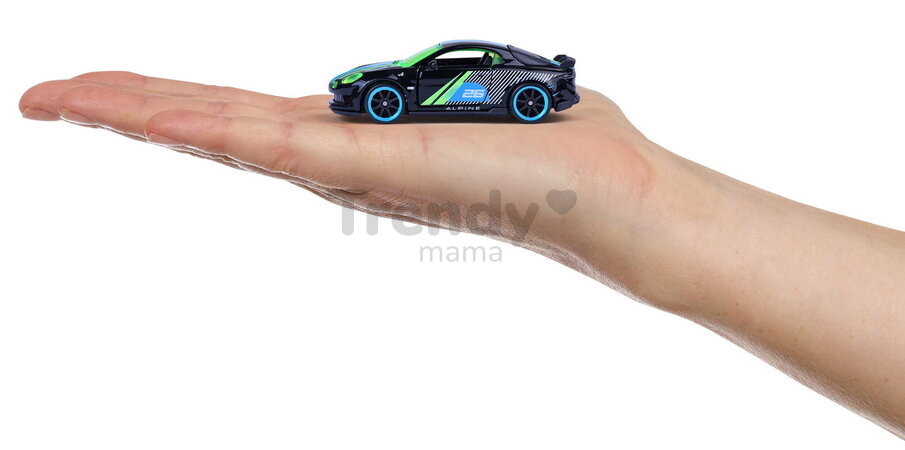 Autíčko Neon Racer Premium Majorette din metal, 6 tipuri diferite, cu piese care se deschid; lungime 7,5 cm; 1:64