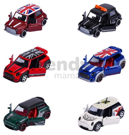 Mașinuță Mini Premium Majorette din metal, 6 tipuri diferite, cu suspensie; lungime 7,5 cm; 1:64