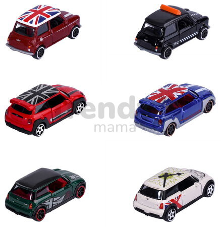 Mașinuță Mini Premium Majorette din metal, 6 tipuri diferite, cu suspensie; lungime 7,5 cm; 1:64