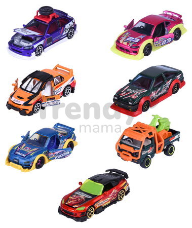 Mașinuță JDM Legends Deluxe Majorette metalice, 6 tipuri diferite, cu cutie de colecție; lungime 7,5 cm; 1:64