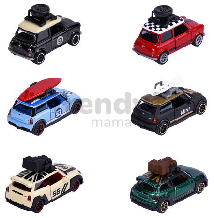 Mașinuță Mini Deluxe Majorette din metal, 6 tipuri diferite, cu cutie de colecție; lungime 7,5 cm; 1:64