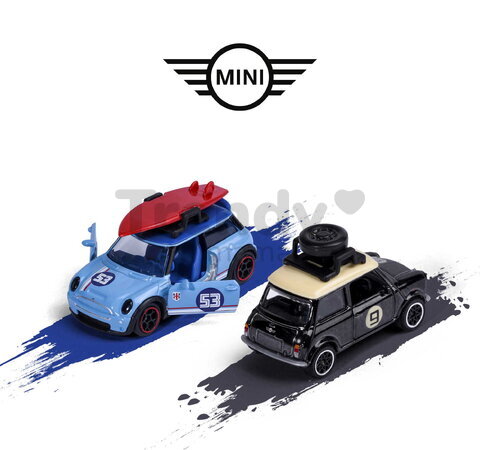 Mașinuță Mini Deluxe Majorette din metal, 6 tipuri diferite, cu cutie de colecție; lungime 7,5 cm; 1:64