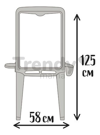 Tabuľa na kriedu a magnetky obojstranná Ultimate Easel Smoby s paletou na farby a úložným priestorom 13 doplnkov 125 cm výška