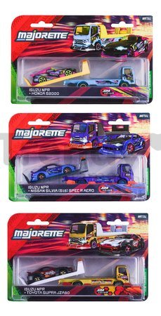 Transportér s autíčkom JDM Legends Majorette kovové s gumenými kolieskami 3 rôzne druhy